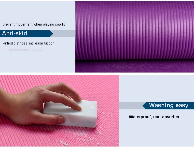 10mm NBR Yoga Mat at Beginners with Eco-Friendly Materials Various Colors Available