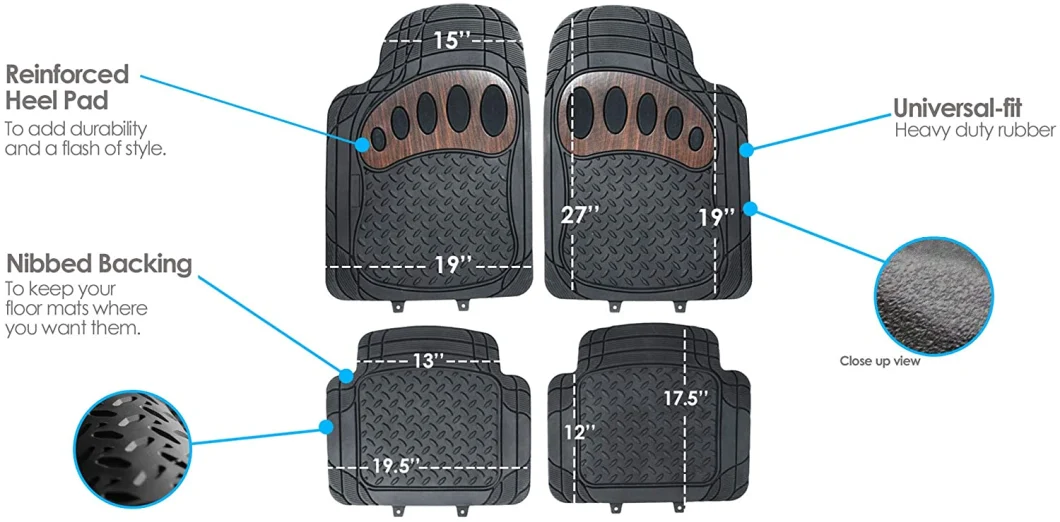 All-Weather Floor Mat 4 Piece Set