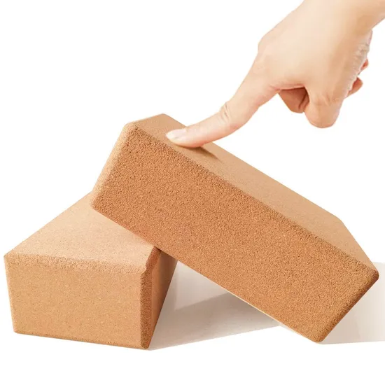 Newfiled Natural Wooden 3*4.7*9inch 3*6*9inch 4*6*9inch Kork Cork Yoga Block Brick for Gym Equipment