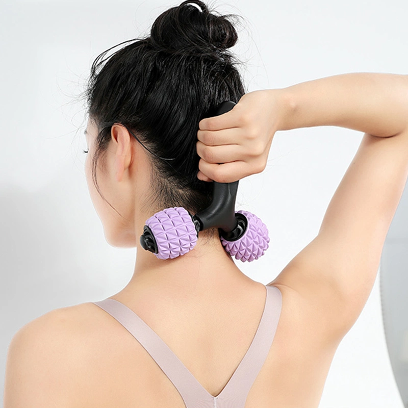 Manual Stick for Neck Calf Arm Leg Muscles Deep Tissue Foam Roller Massage Y Shaped Wyz15533