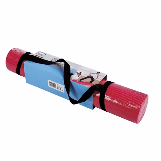 Atacado ginásio ecologicamente correto fitness casa impressão personalizada 4mm 6mm rolo de alta densidade tapete de ioga de espuma de pvc com alça de transporte