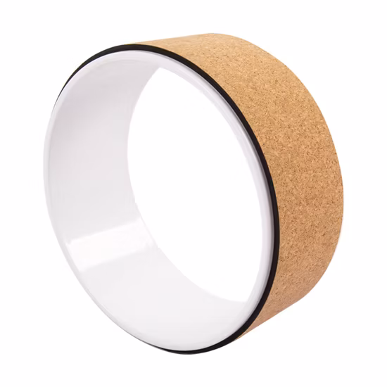 Atacado OEM 2023 Novo Design Premium Cortiça Natural+ABS Roda de Ioga para Ginásio